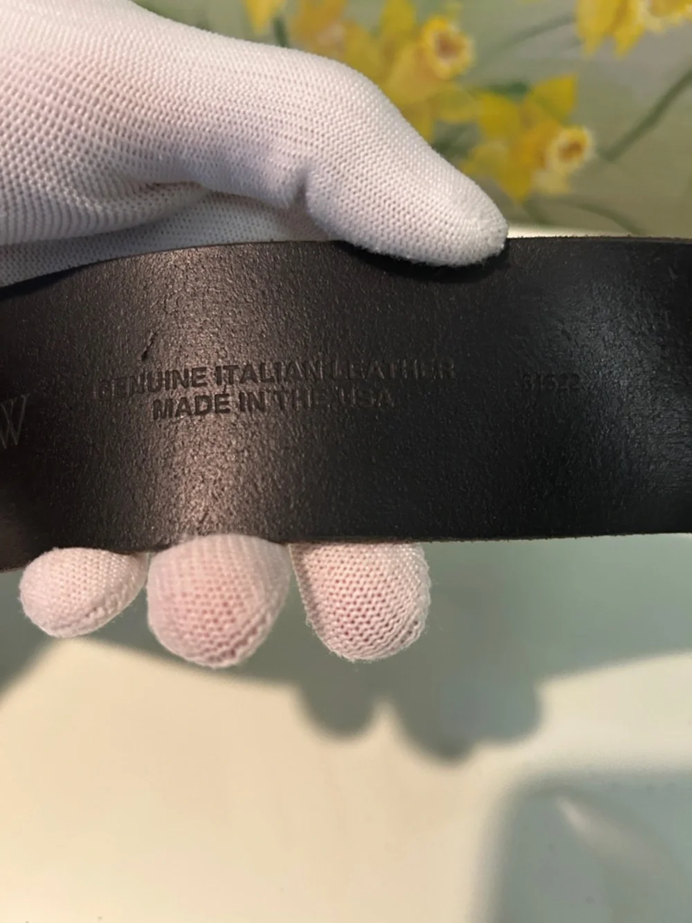 NWOT J. Crew Genuine Leather Strap On Strap Black Belt with Warm Brass Buckle - Picture 4 of 7